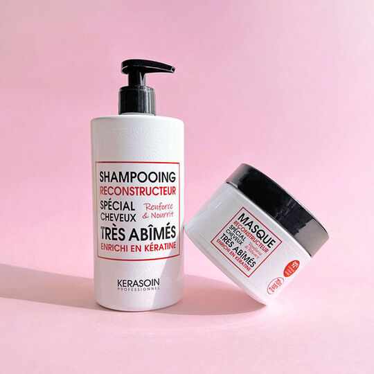 Rituel trio reconstructeur à la kératine shampooing masque et sérum