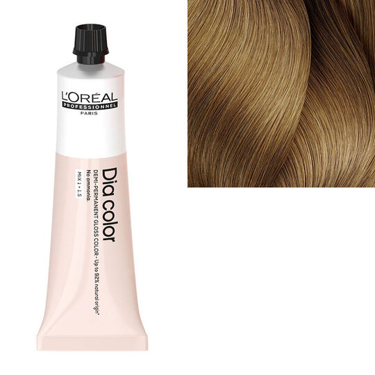 Coloration ton sur ton Dia Color 8.3 blond clair doré