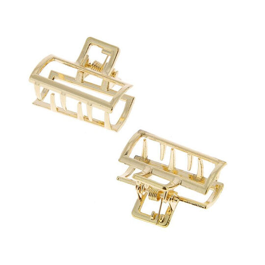 Mini pince croco métal rectangle