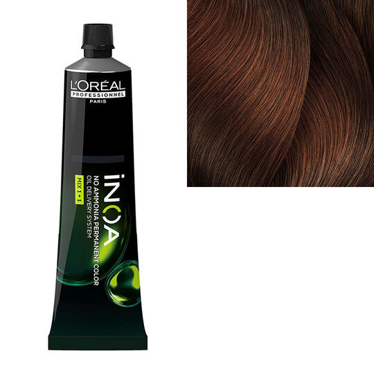 Coloration sans ammoniaque Inoa 5.4 châtain clair cuivré