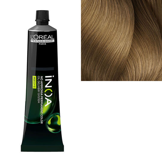 Coloration sans ammoniaque Inoa 8.31 blond clair doré cendré