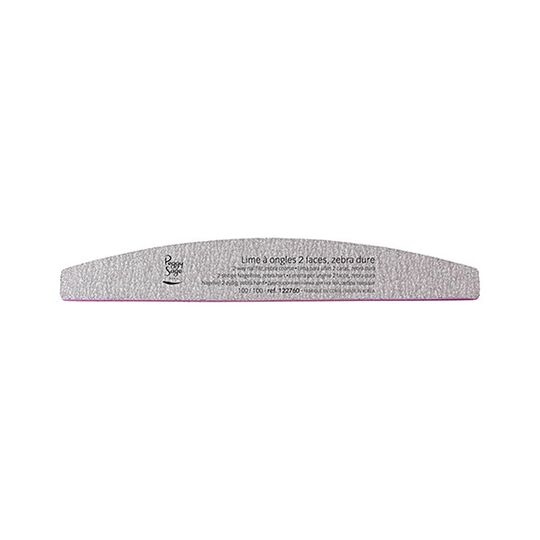 Lime à ongles 2 faces lavable demi-lune 100/100 zebra, pour ongles artificiels