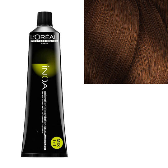 Inoa Coloration sans ammoniaque 6.34 blond foncé doré cuivré
