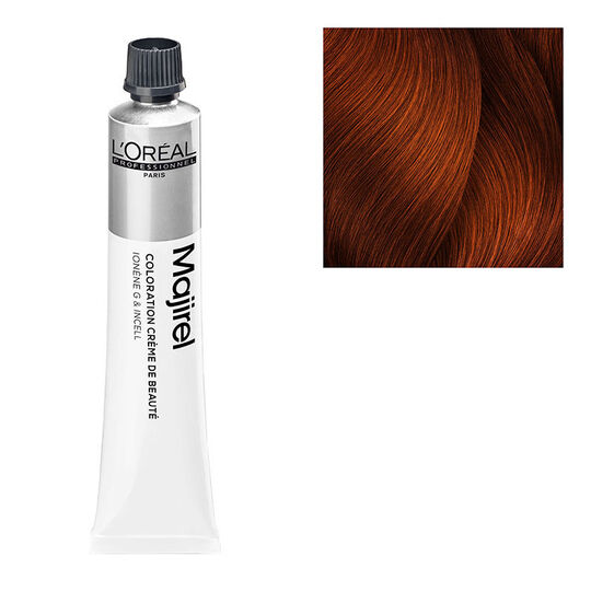 Coloration permanente Majirel Majirouge rubilane 6.40 blond foncé cuivré intense