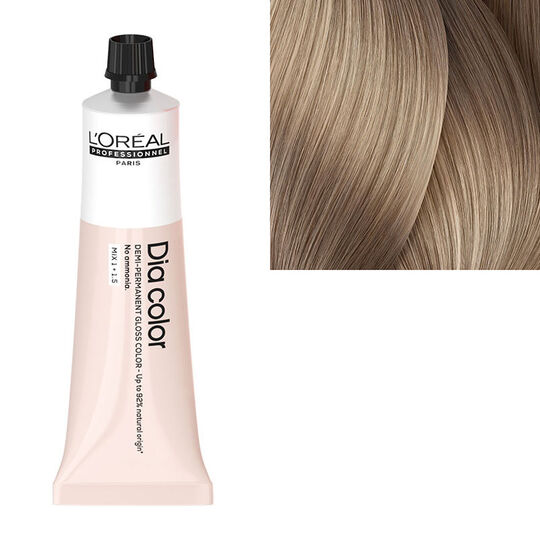 Coloration ton sur ton Dia Color 9.82 blond très clair moka irisé