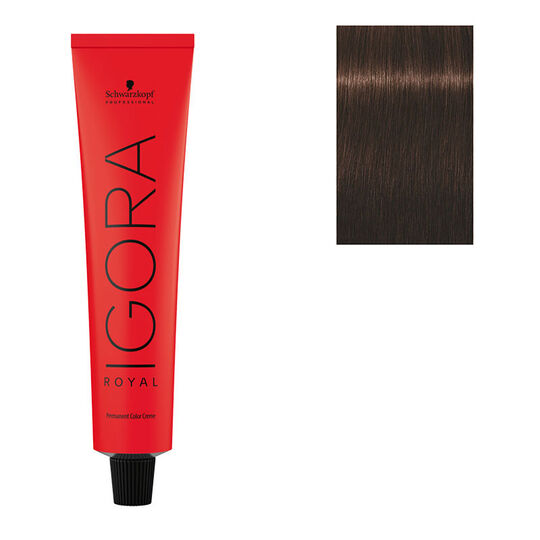 Coloration permanente Igora Royal 4-6 châtain chocolat
