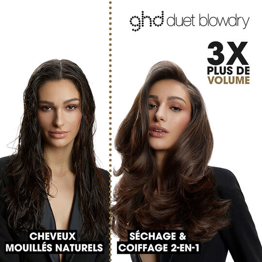 Brosse soufflante 2-en-1 Duet Blowdry blanc