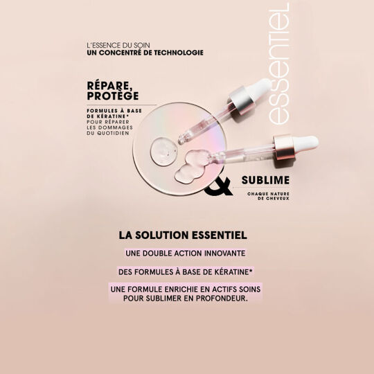 Rituel réparateur shampooing et masque Essentiel Keratin shampooing 250ml + masque 150ml