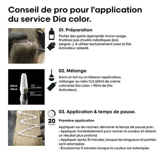 Coloration ton sur ton Dia Color 8.3 blond clair doré