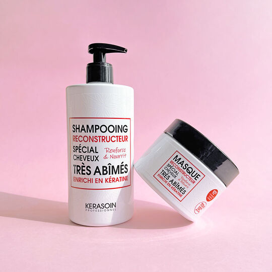 Shampooing reconstructeur à la kératine pour cheveux très abîmés 500ml