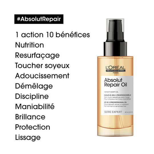 Huile 10 en 1 pour cheveux normaux à sensibilisés Absolut Repair 90 ml