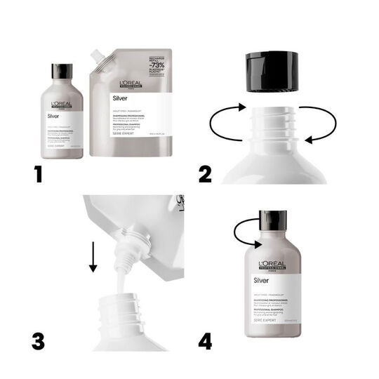 Shampooing déjaunissant Silver recharge 500ml