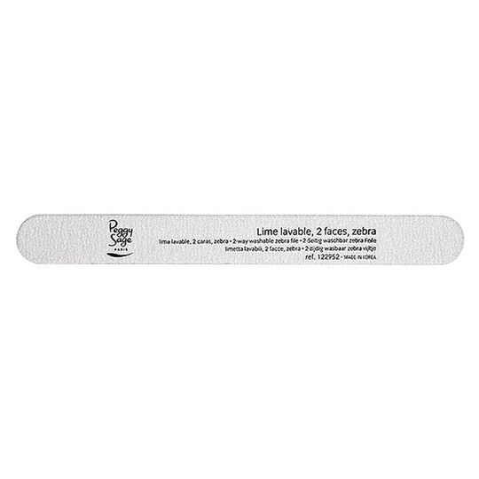 Lime à ongles 2 faces lavable 100/100 zebra, pour ongles artificiels