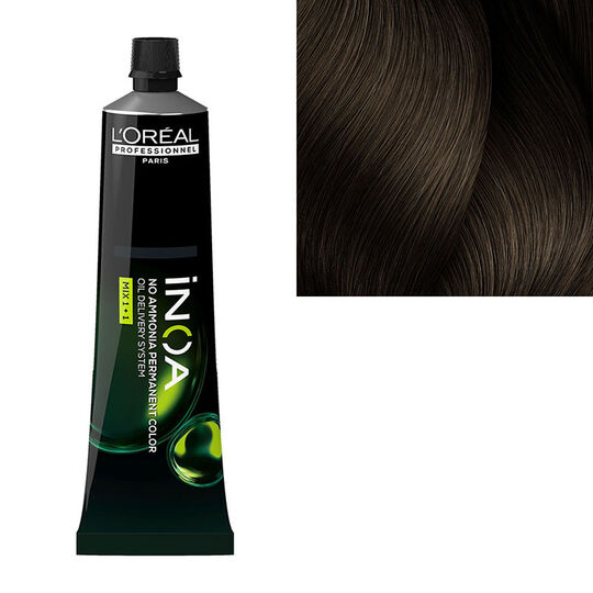 Coloration sans ammoniaque Inoa 6.13 blond foncé cendré doré