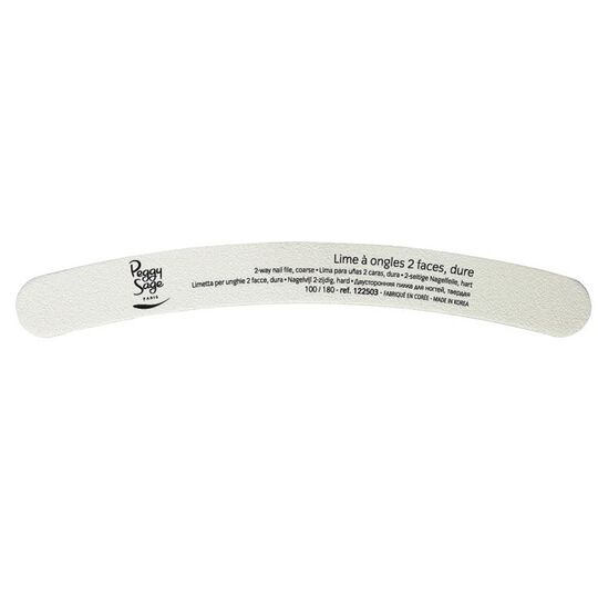 Lime à ongles 2 faces Banane 100/180 blanc, pour ongles naturels