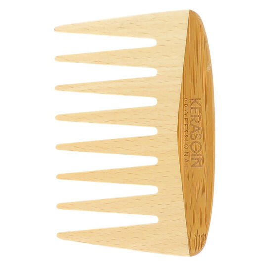 Peigne à dents larges en bois de hêtre 10 cm