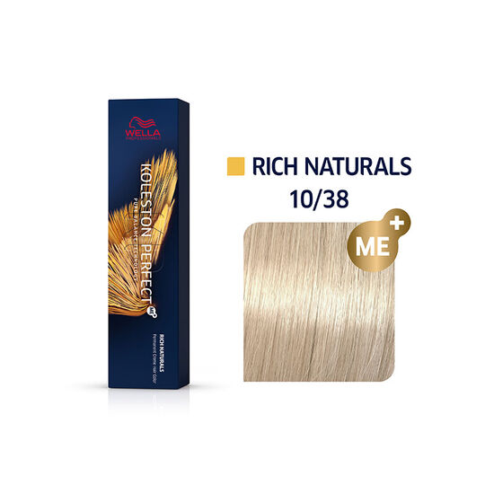 Coloration permanente Koleston Perfect Me+ 10/38 blond très très clair doré perlé