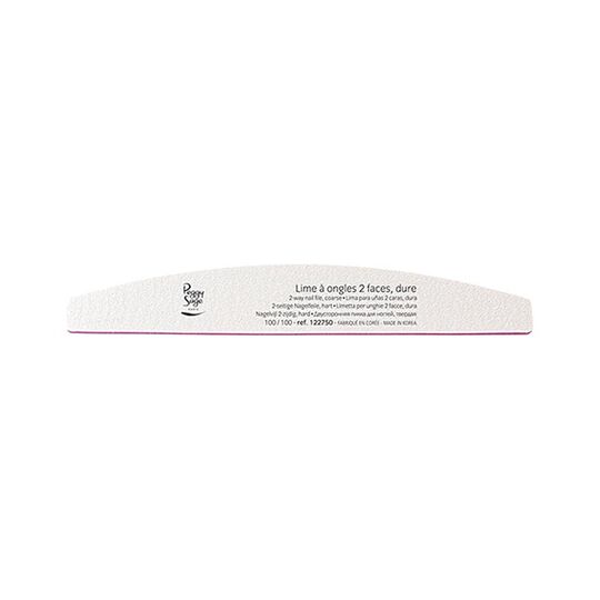 Lime à ongles 2 faces lavable demi-lune 100/100 blanc, pour ongles naturels