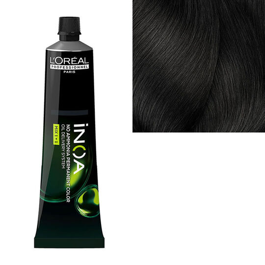 Coloration sans ammoniaque Inoa 4.0 châtain ultra profond fondamentale